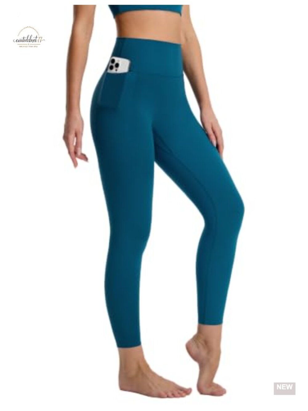 High Waisted Yoga Leggings with Pockets Tummy Control 25" Inseam